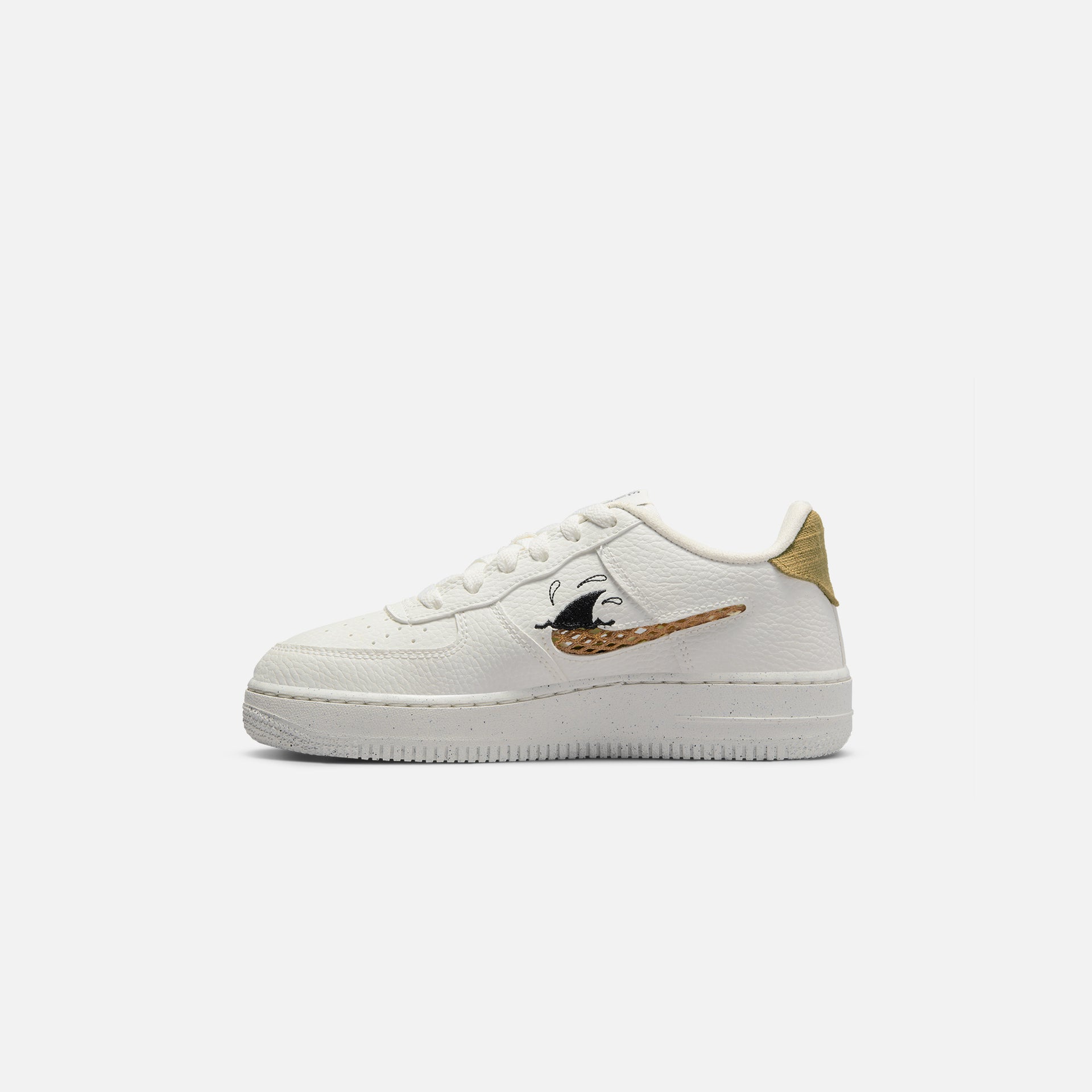 Nike Grade School Air Force LV8 Sail Sanded Gold Black