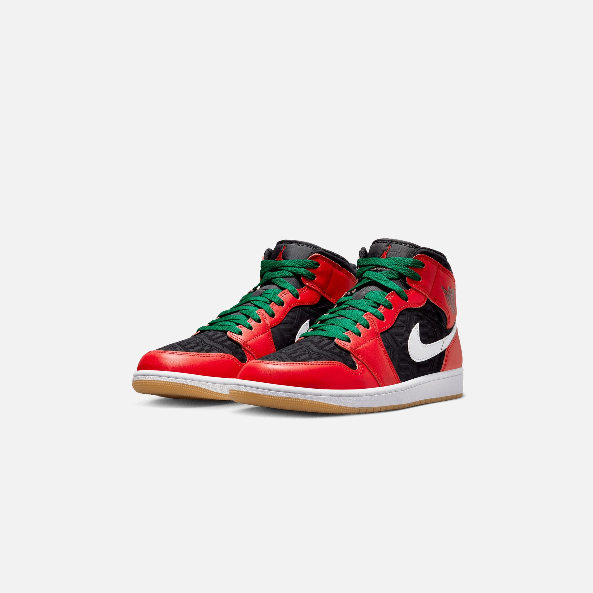Jordan Air Jordan 1 Mid SE - Black / Fire Red / White / Malachite