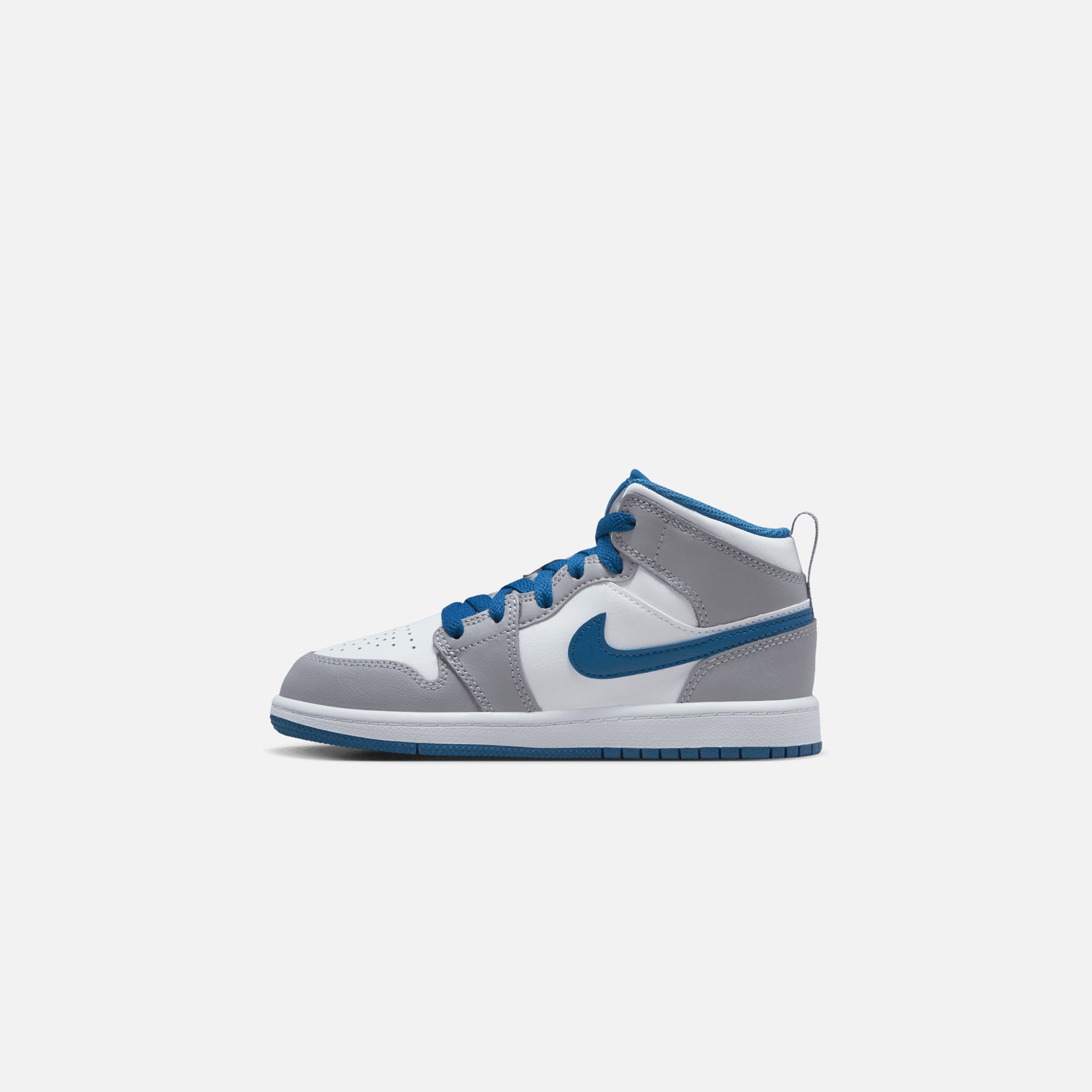 Nike Pre-School Air Jordan 1 Mid - Cement Grey / White / True Blue