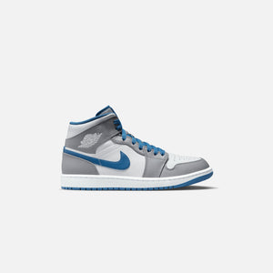 bifald Guggenheim Museum Sammenligning Nike Air Jordan 1 Mid - True Blue / Cement Grey / White – Kith Europe
