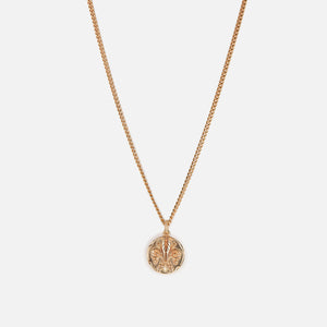 Emanuele Bicocchi Small Gold Lily Coin Pendant Necklace - Gold