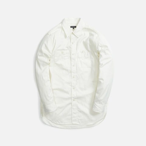 Engineered Garments Work Shirt Cotton Micro Sanded Twill - Ivory