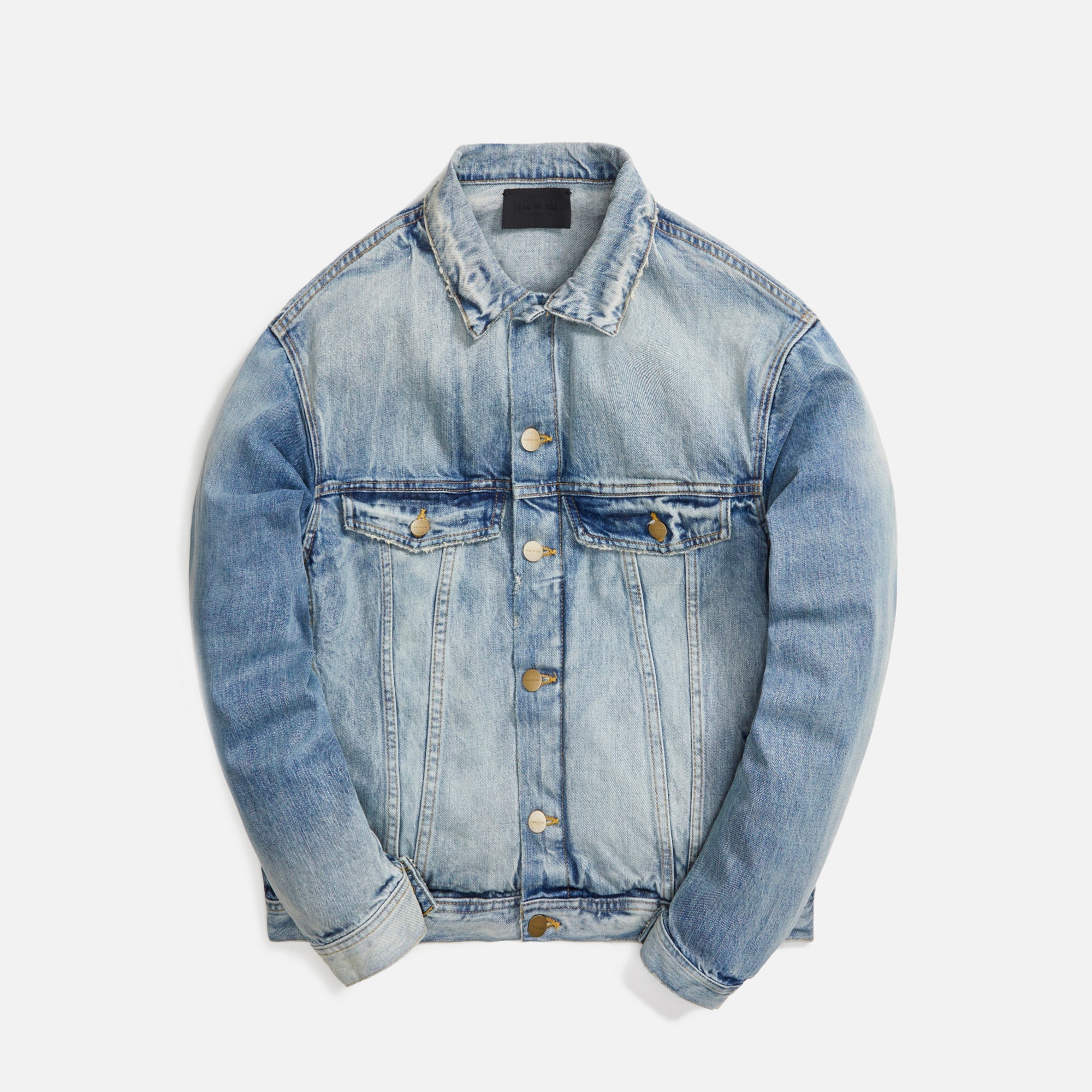 Fear of God Denim Trucker Jacket 5 Year Wash - Blue – Kith Europe