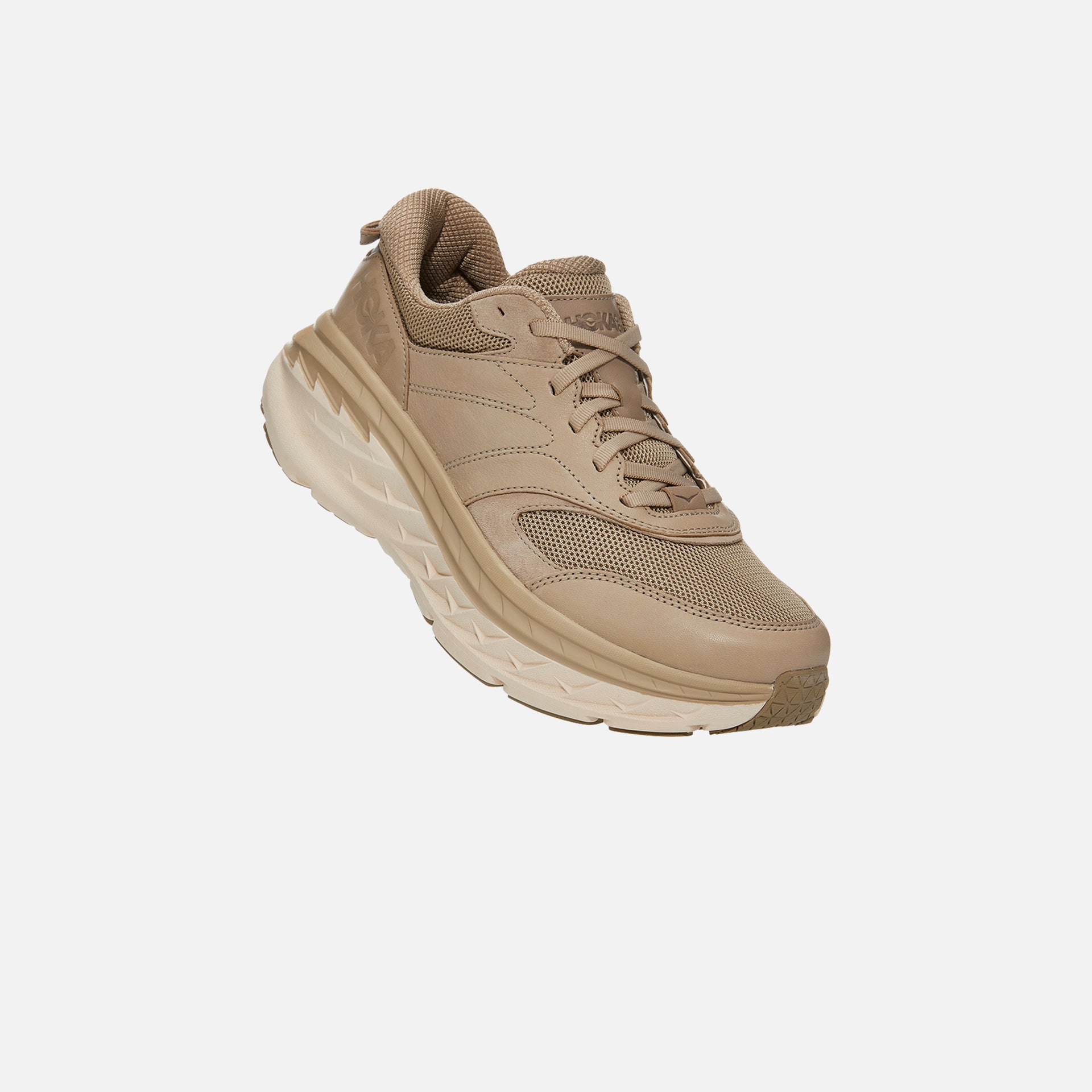 Hoka Bondi L - Tan / Grey