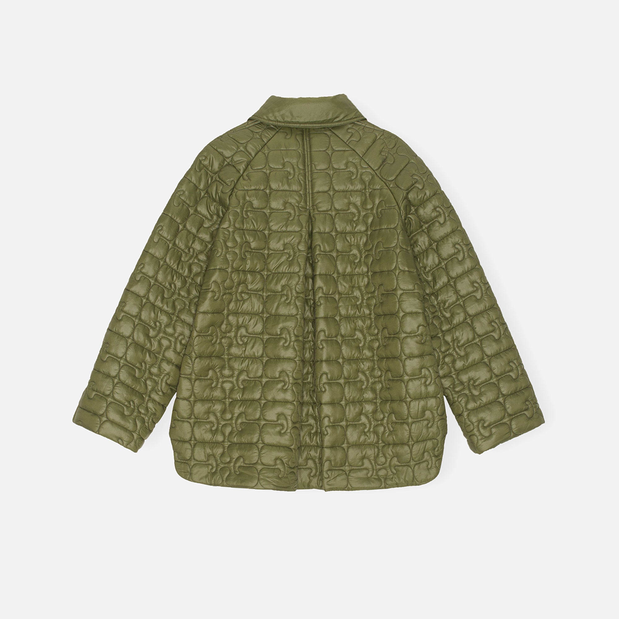 Ganni Shiny Quilt Vest Jacket - Kalamata | Garmentory