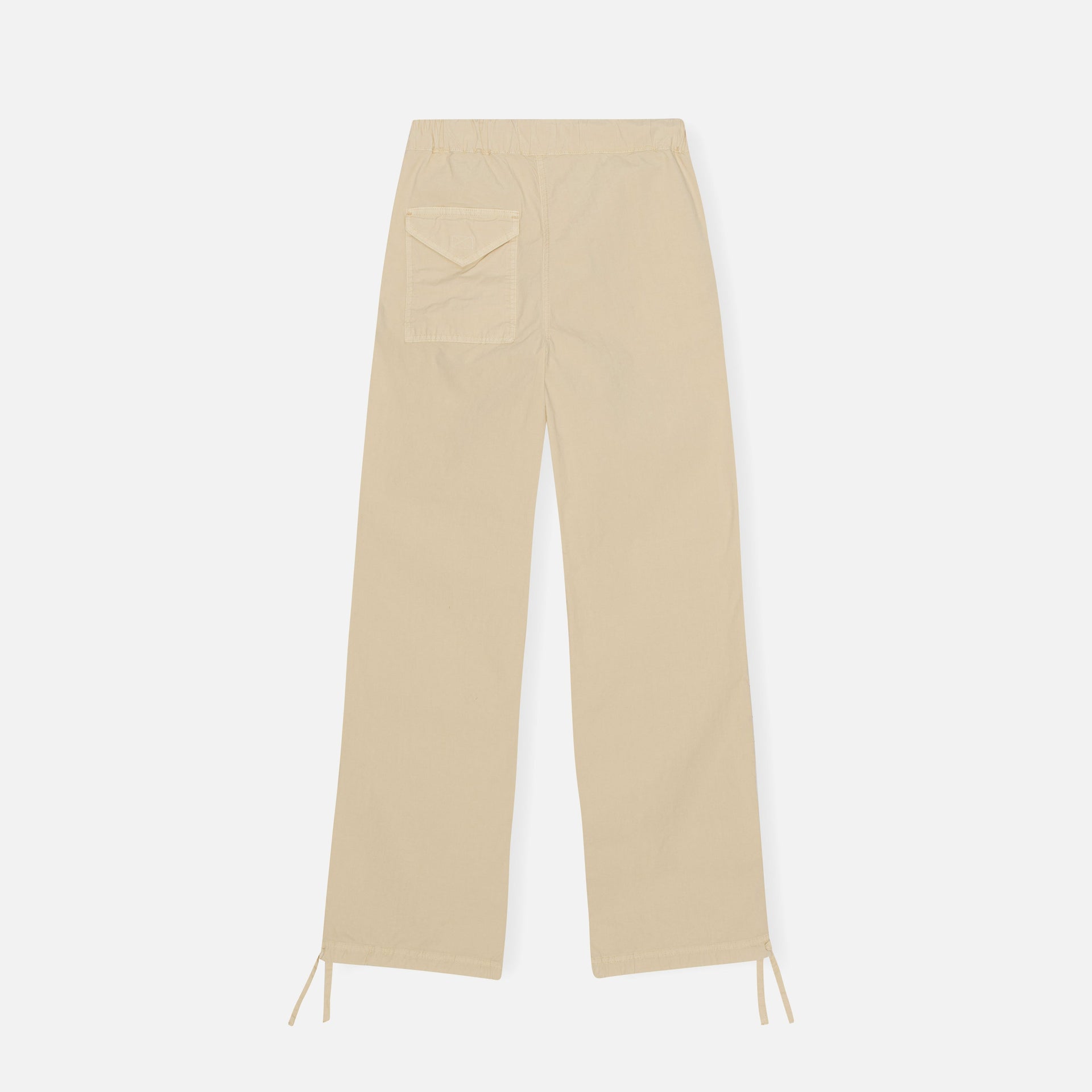Ganni Washed Cotton Canvas Draw String Pants - Pale Kha