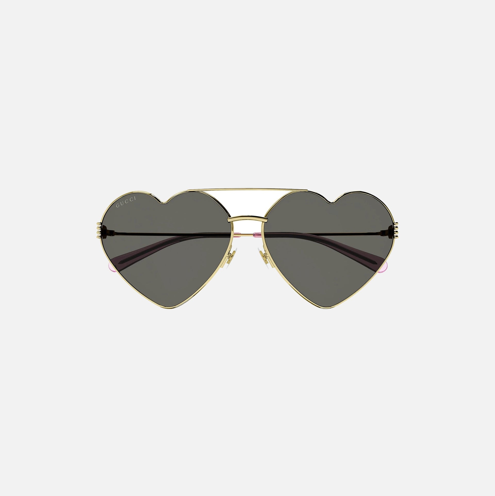 Gucci Metal Heart Aviator Frame - Endura Gold / Grey