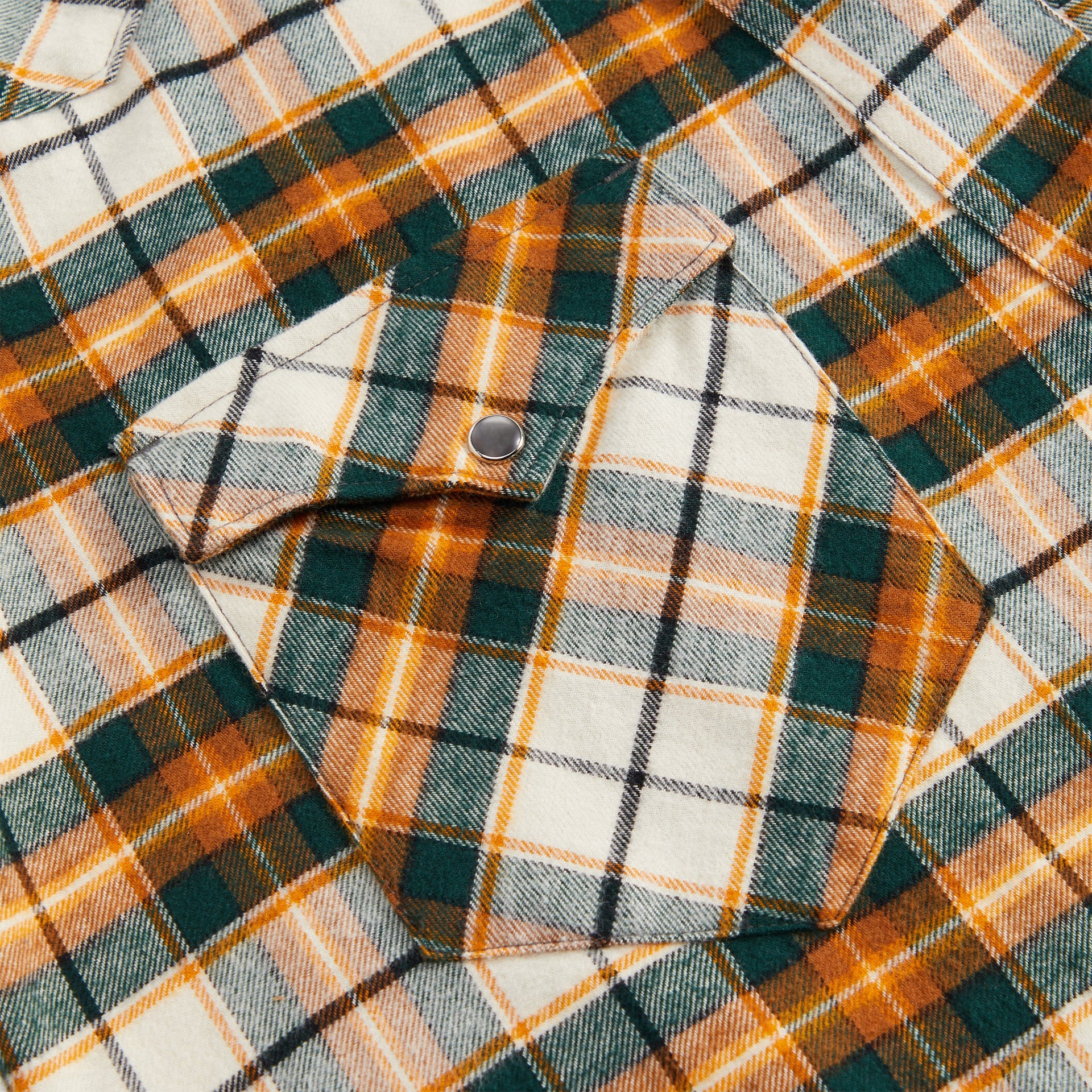 Greg Lauren Western GL1 - Green / Orange Plaid