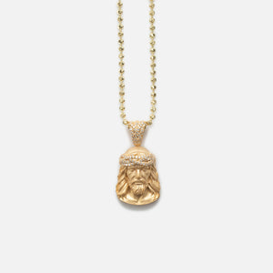 Greg Yuna Mini Rest In Peace Pendant Necklace - Yellow Gold