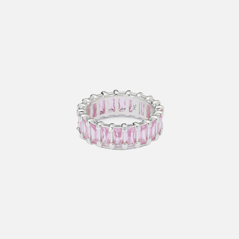 Hatton Labs Baguette Eternity Ring - Pink