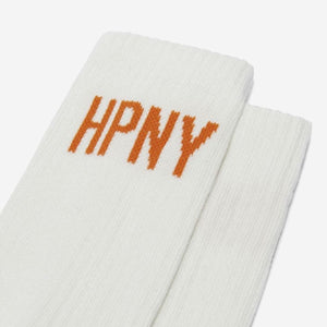 Heron Preston HPNY Long Socks - White / Orange