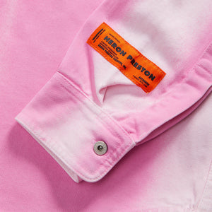 Heron Preston Gradient Denim Long Sleeve Shirt - Fuchsia Pink