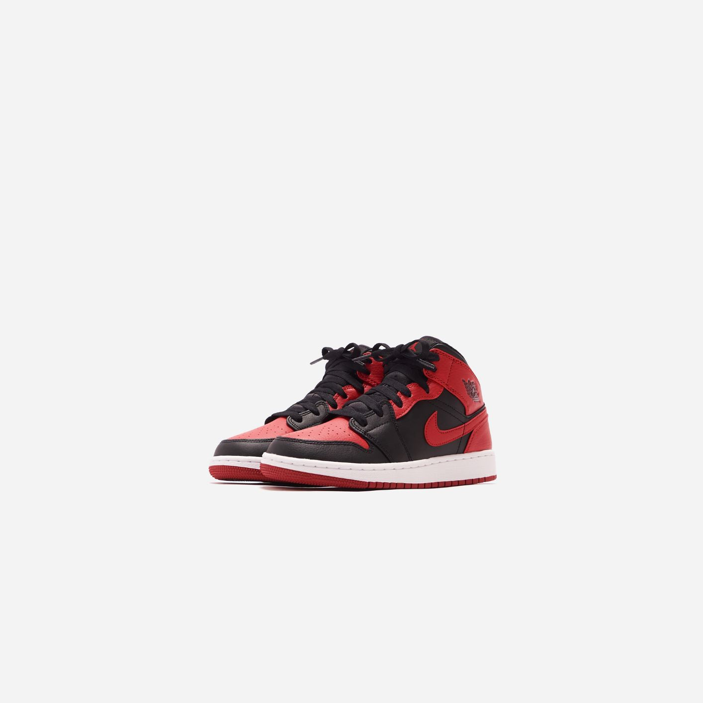 Jordan Grade School Air Jordan 1 Mid BG - Black / Gym Red / White