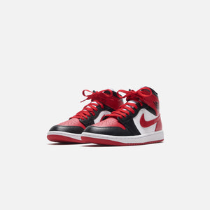 Nike Air Jordan Wmns 1 Mid - Black / Fire Red / White