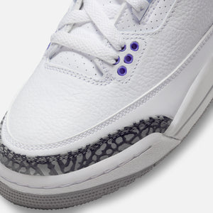 Nike GS Air Jordan 3 Retro - White / Black / Dark Iris / Cement Grey