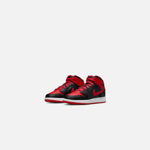 Nike Grade School Air Jordan 1 Mid - Black / Fire Red / White