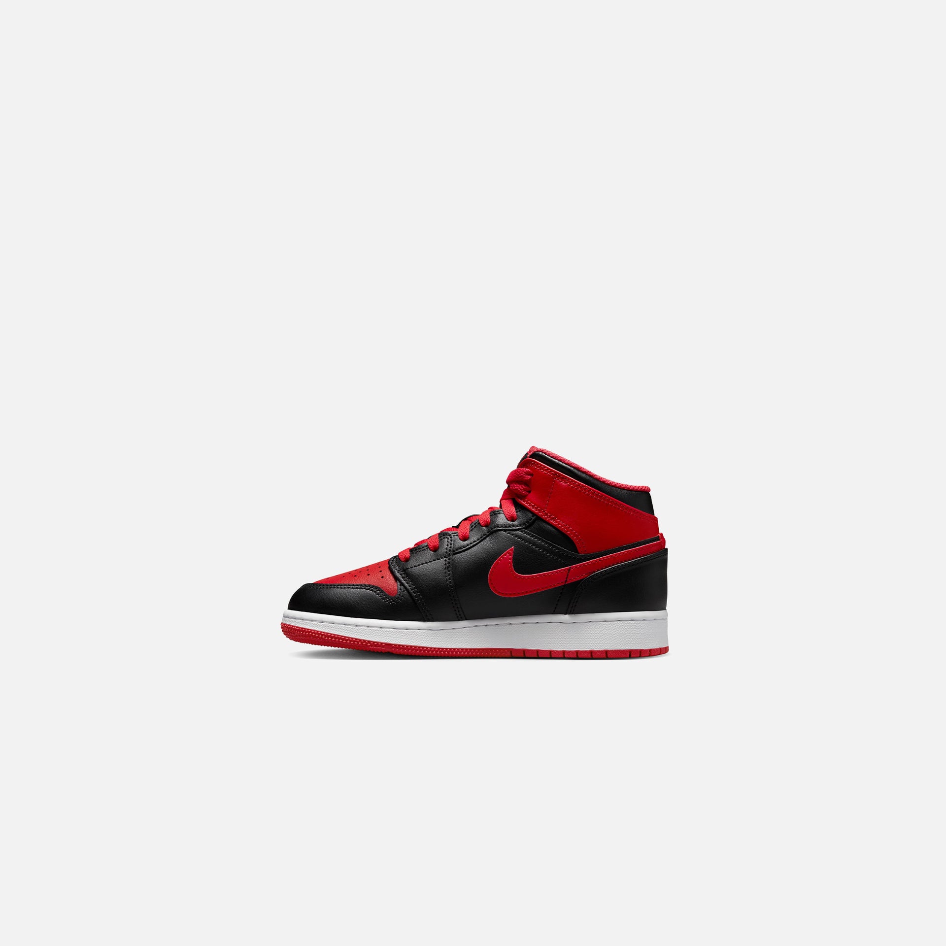 Nike Grade School Air Jordan 1 Mid - Black / Fire Red / White