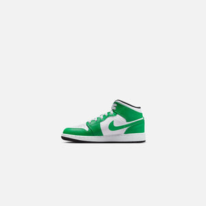 Jordan Grade School Air Jordan 1 Mid - Lucky Green / Black / White