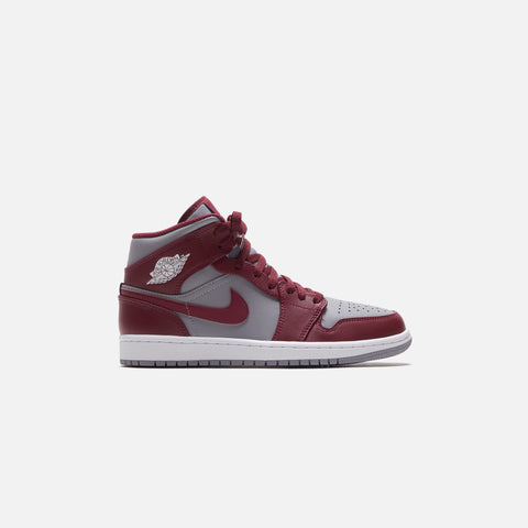 Nike Air Jordan 1 Mid - Cherrywood Red / White / Cement Grey