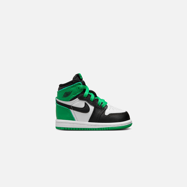 jordan 1 low white lucky green tumbled leather gs