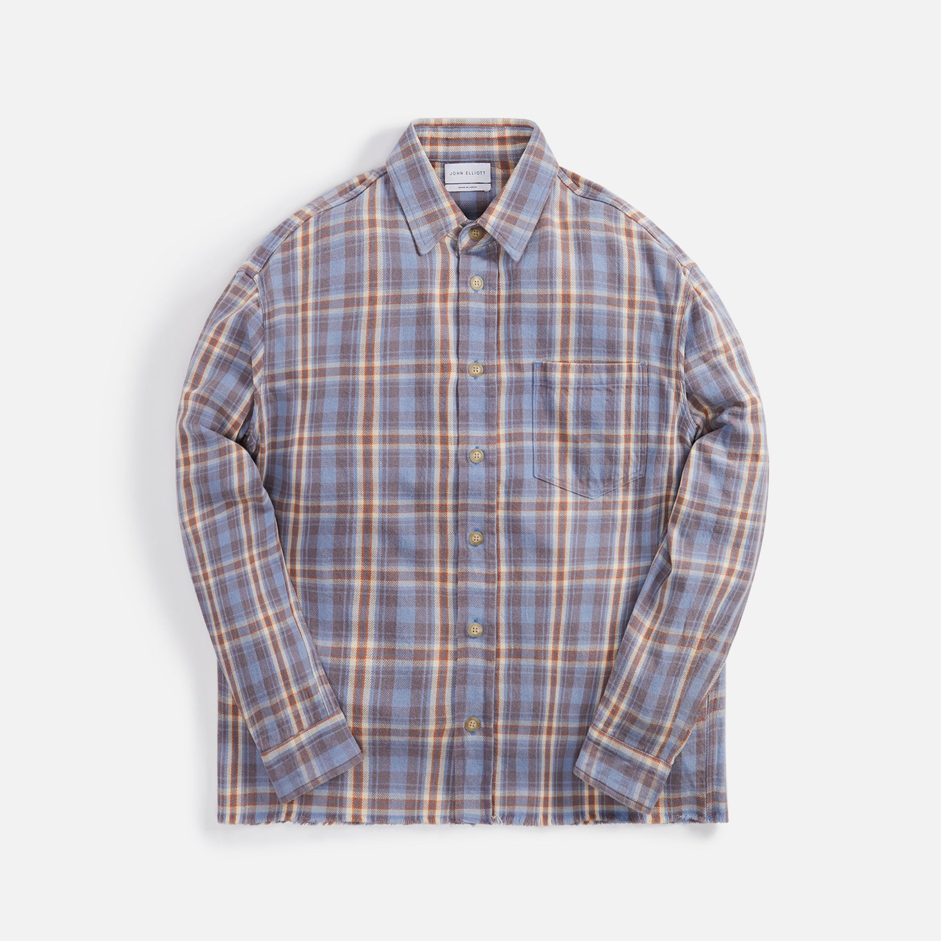 John Elliott Hemi Overshirt - Blue / Red