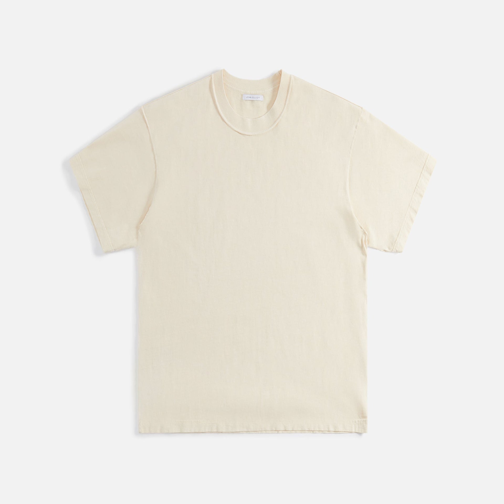 John Elliott Mineral Wash Cropped Tee - Ivory