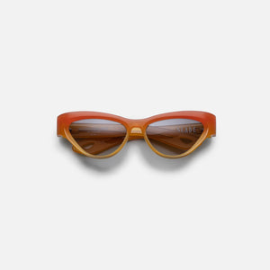 Jacques Marie Mage Slade Crush Frame Brandy Gradient Lens Silver Hardware - Orange