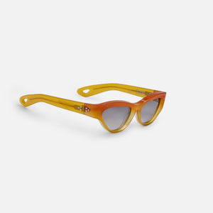 Jacques Marie Mage Slade Crush Frame Brandy Gradient Lens Silver Hardware - Orange