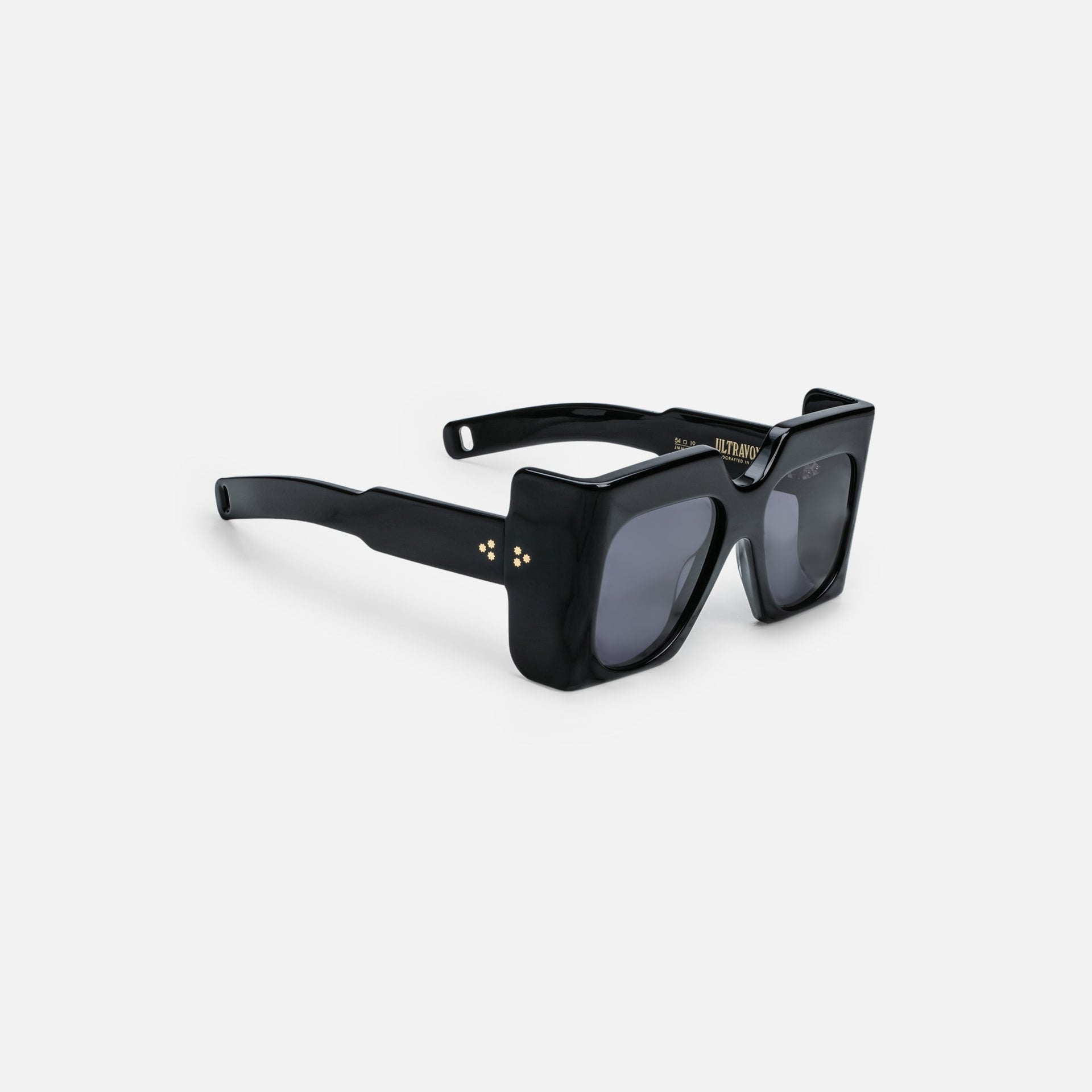 Jacques Marie Mage Ultravox Frame Jet Lens Dark Gold Hardware - Black