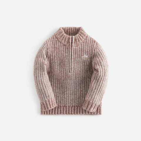 Kith Kids Baby Knit Quarter Zip - Dusty Mauve