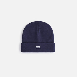 Kith Kids Logo Classic Rib Beanie - Nocturnal