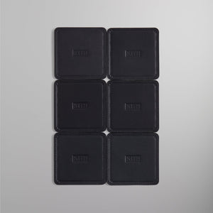 Kith Monogram Leather Coasters - Black