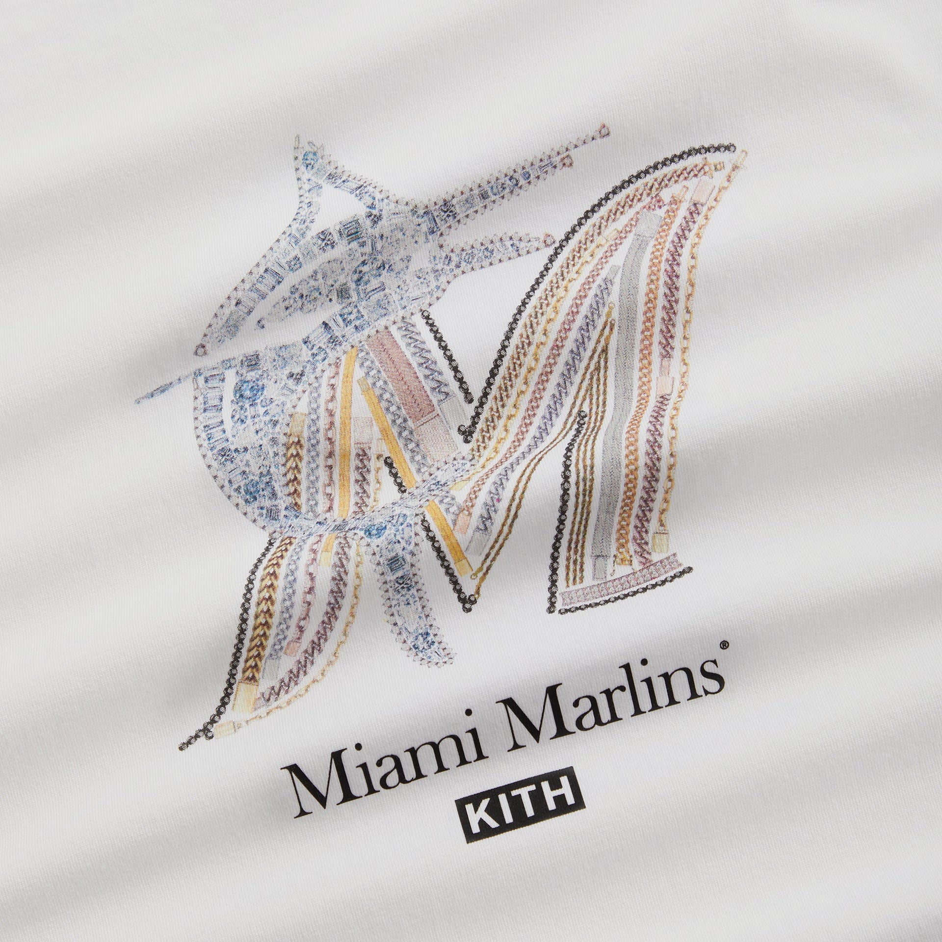 Kith X Rachel Goatley Marlins Ls Tee - White