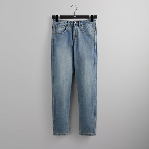 Indigo Blue Monogram Patch Jeans - Ready to Wear