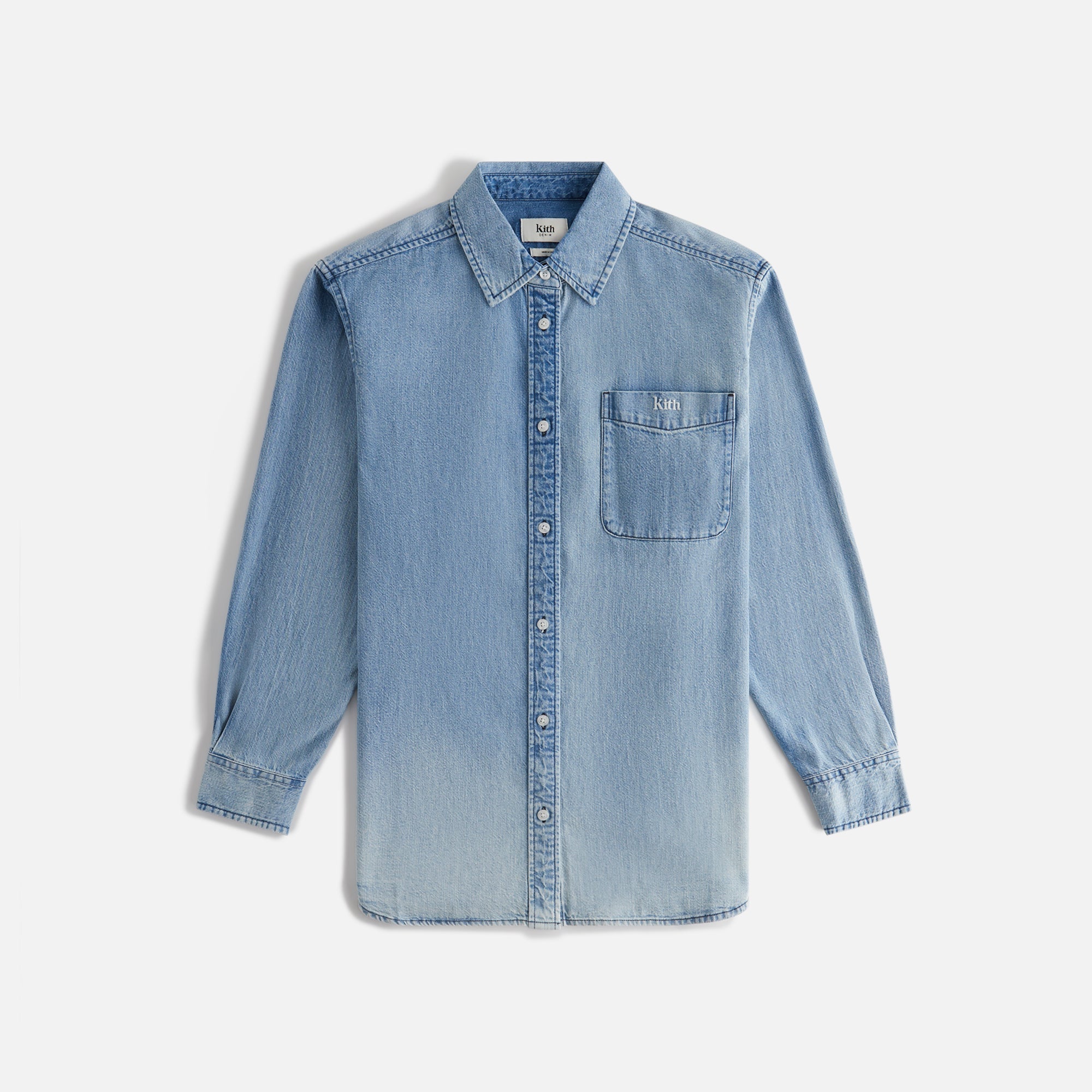 Kith Women Ora II Denim Shirt Hayden Mid Wash Kith Europe