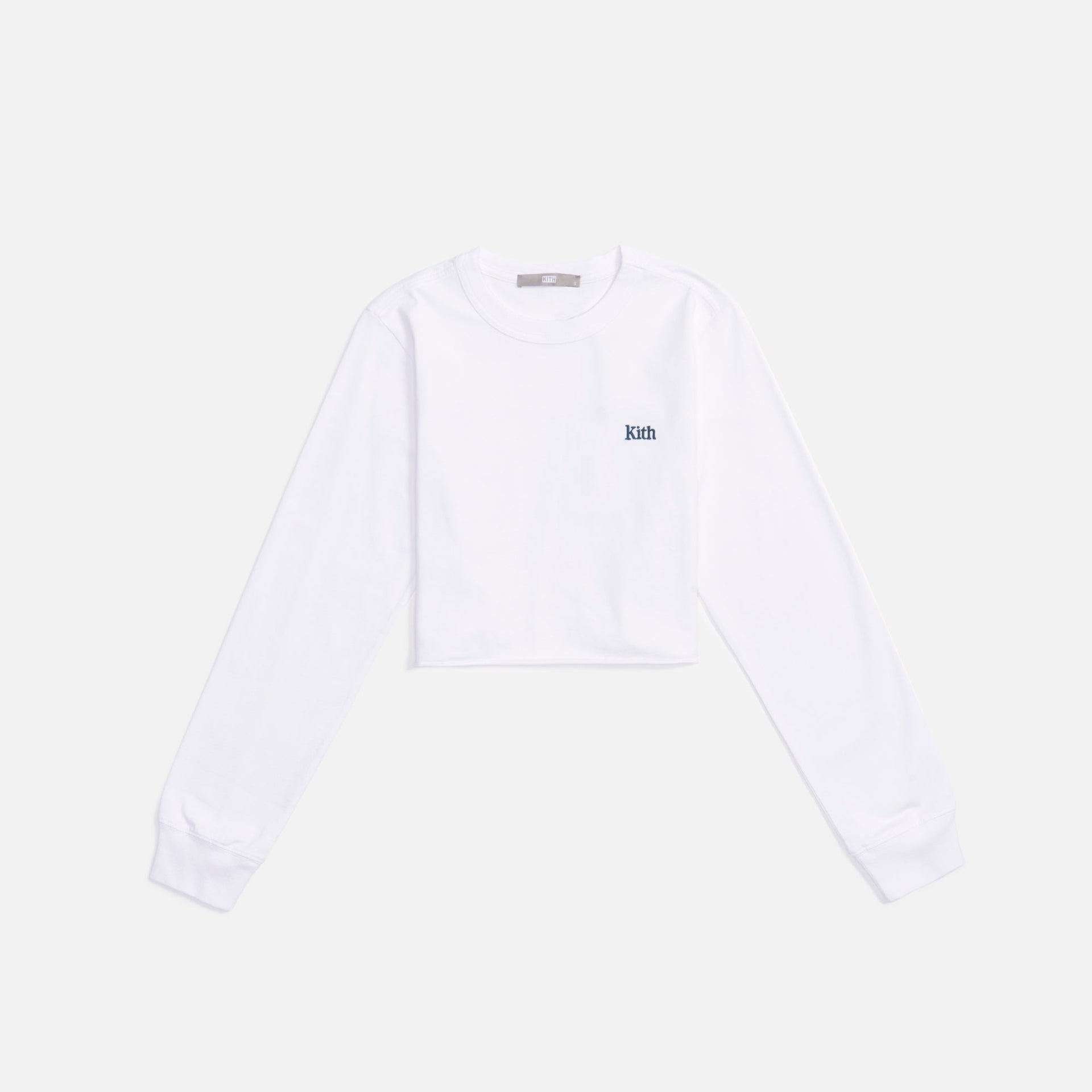 Kith Women Lucy II Cropped Long Sleeve Tee - White