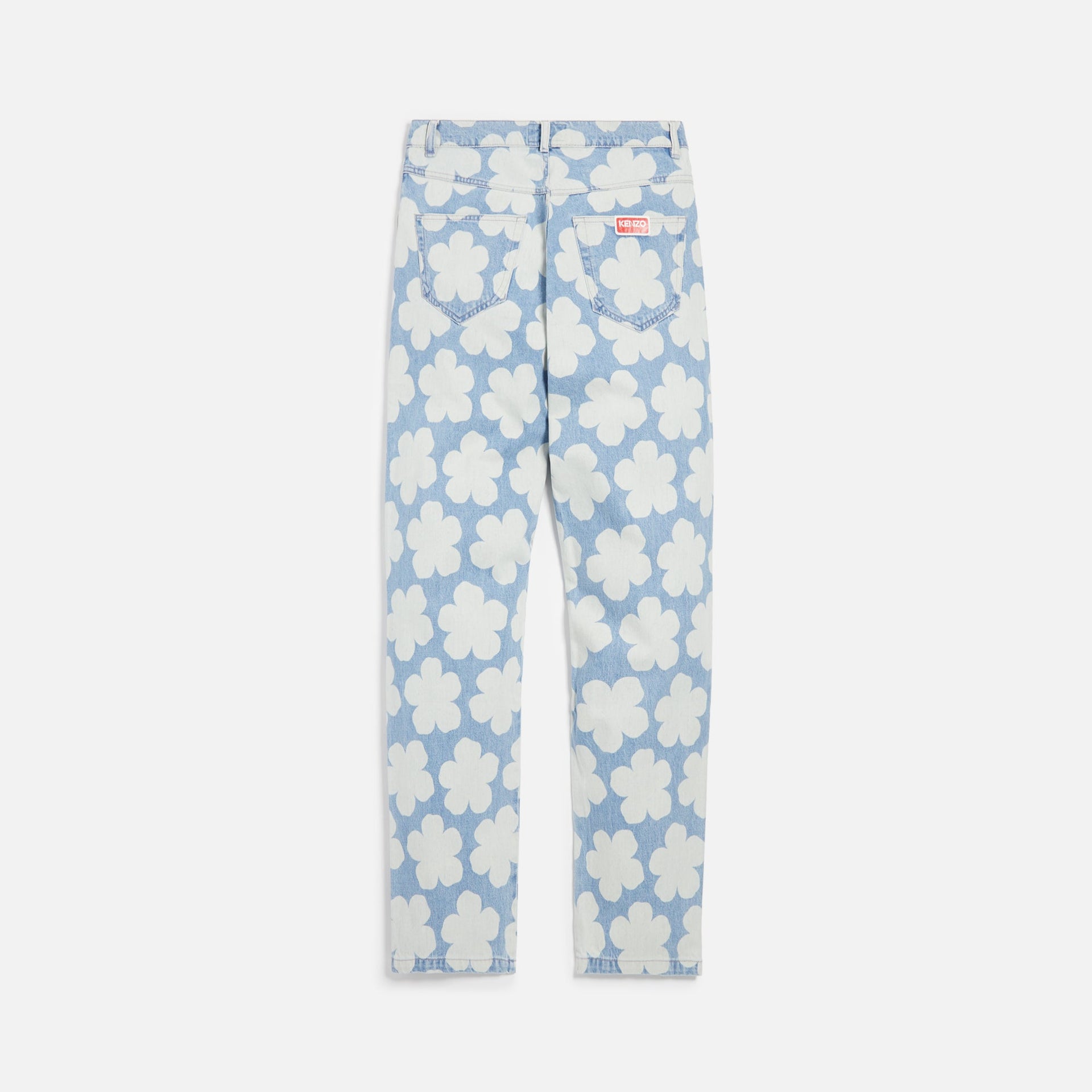 Kenzo Printed Loose Fit Jeans - Sky Blue