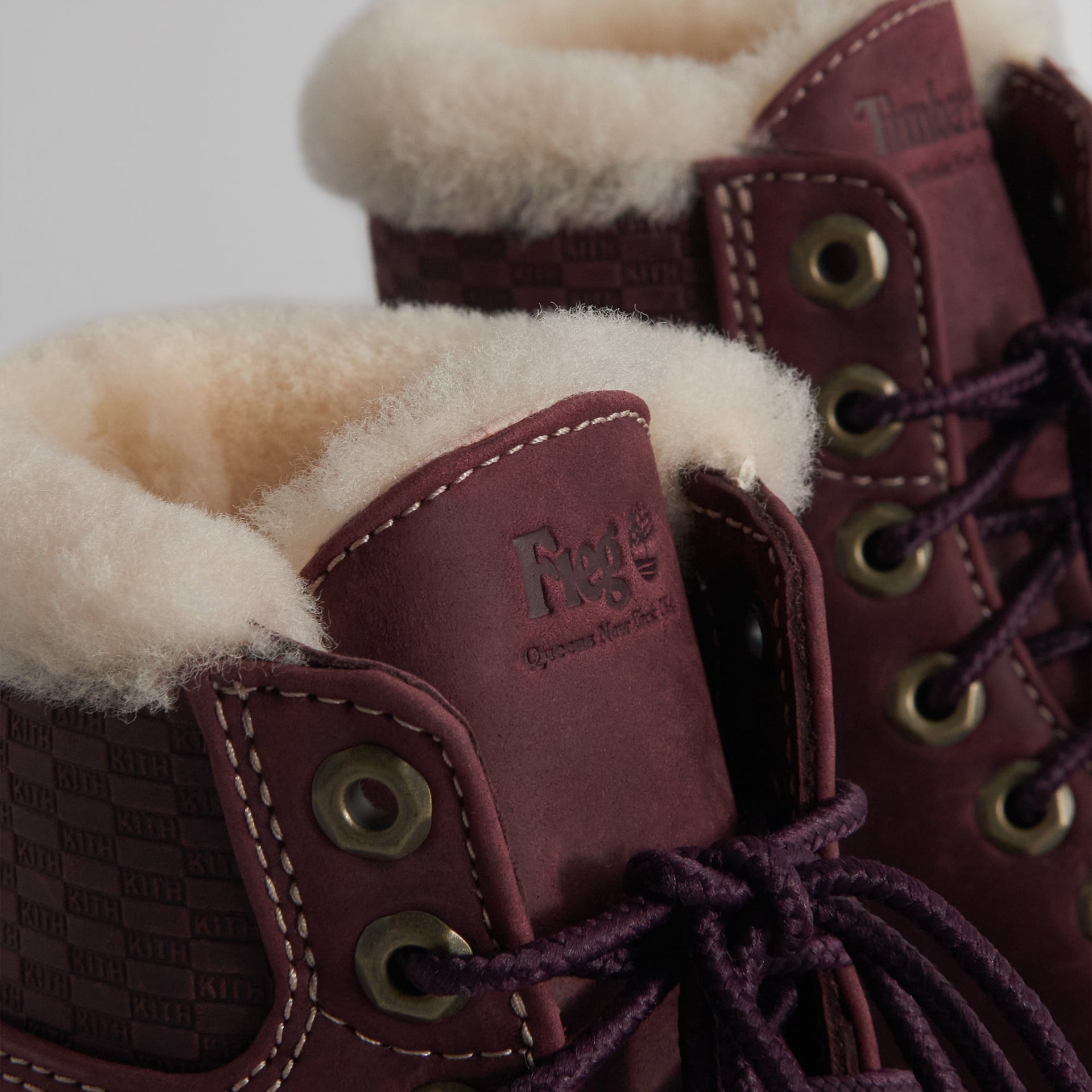 Ronnie Fieg for Timberland 6" Premium Full Grain Shearling Lined Boot - Burgundy