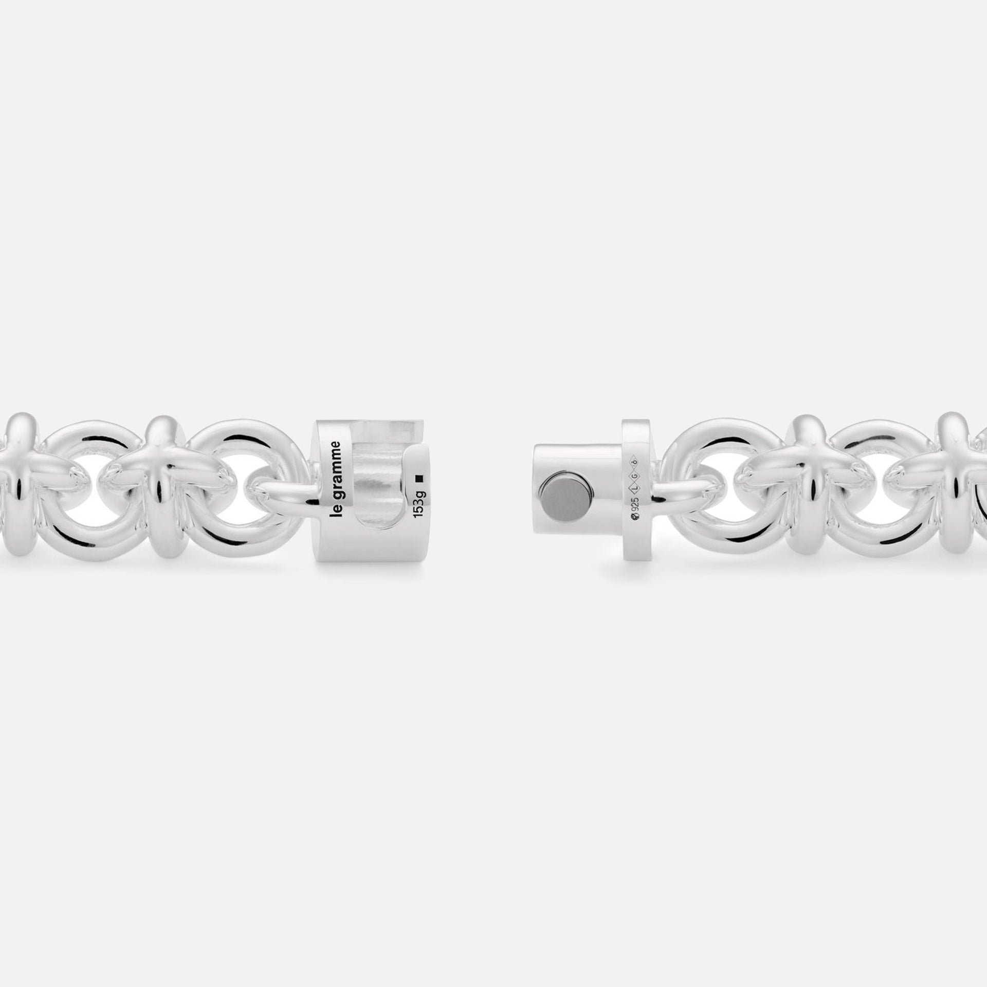 Le Gramme 153g Polished Entrelacs Bracelet - Silver