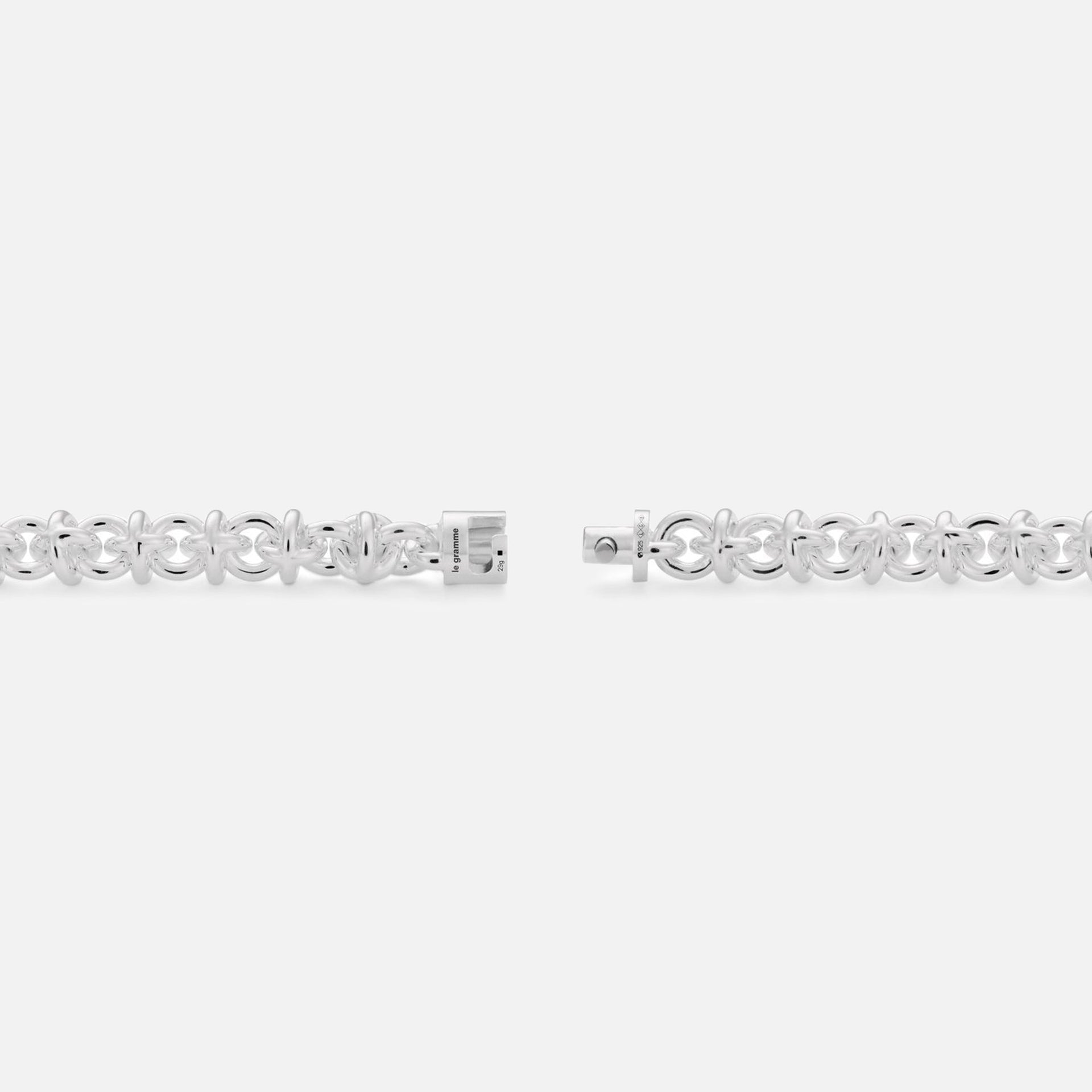 Le Gramme 29g Polished Entrelacs Bracelet - Silver