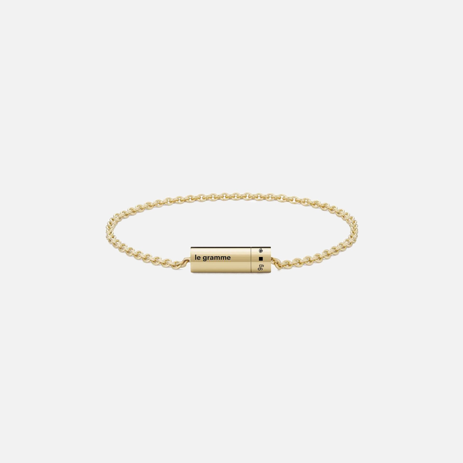 Le Gramme 9g Polished Chain Cable Bracelet - Yellow Gold