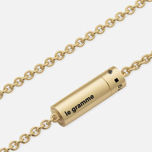 Le Gramme 17g Polished Chain Cable Necklace - Yellow Gold
