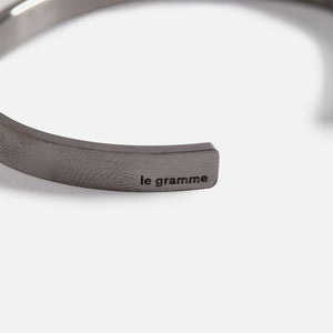 Le Gramme 15 Grammes Bracelet Slick Brushed 925 Sterling Silver - Black