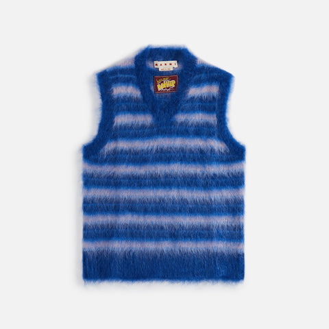 Marni Mix Yarn Mohair And Wool Sweater - Mazarine Blue