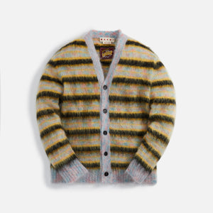 Marni Mix Yarn Mohair Wool V-Neck Sweater - Multicolor