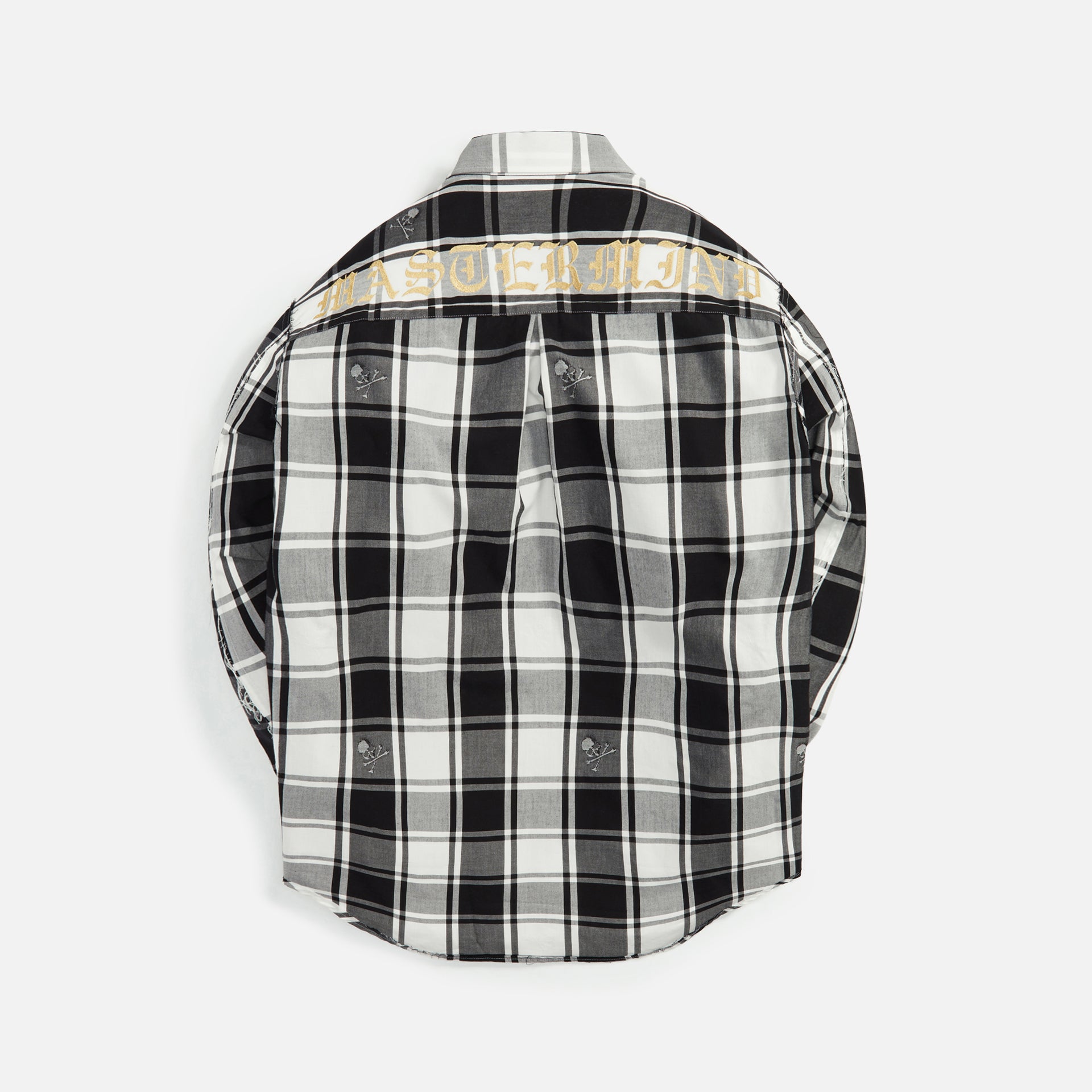 Mastermind World Reversible Plaid Long Sleeves Shirt - Black / White