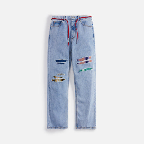 Marni Bleached Coated Denim - Illusion Blue