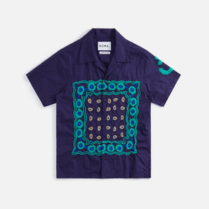 Noma Bandana Hand Embroidery Shirt - Navy