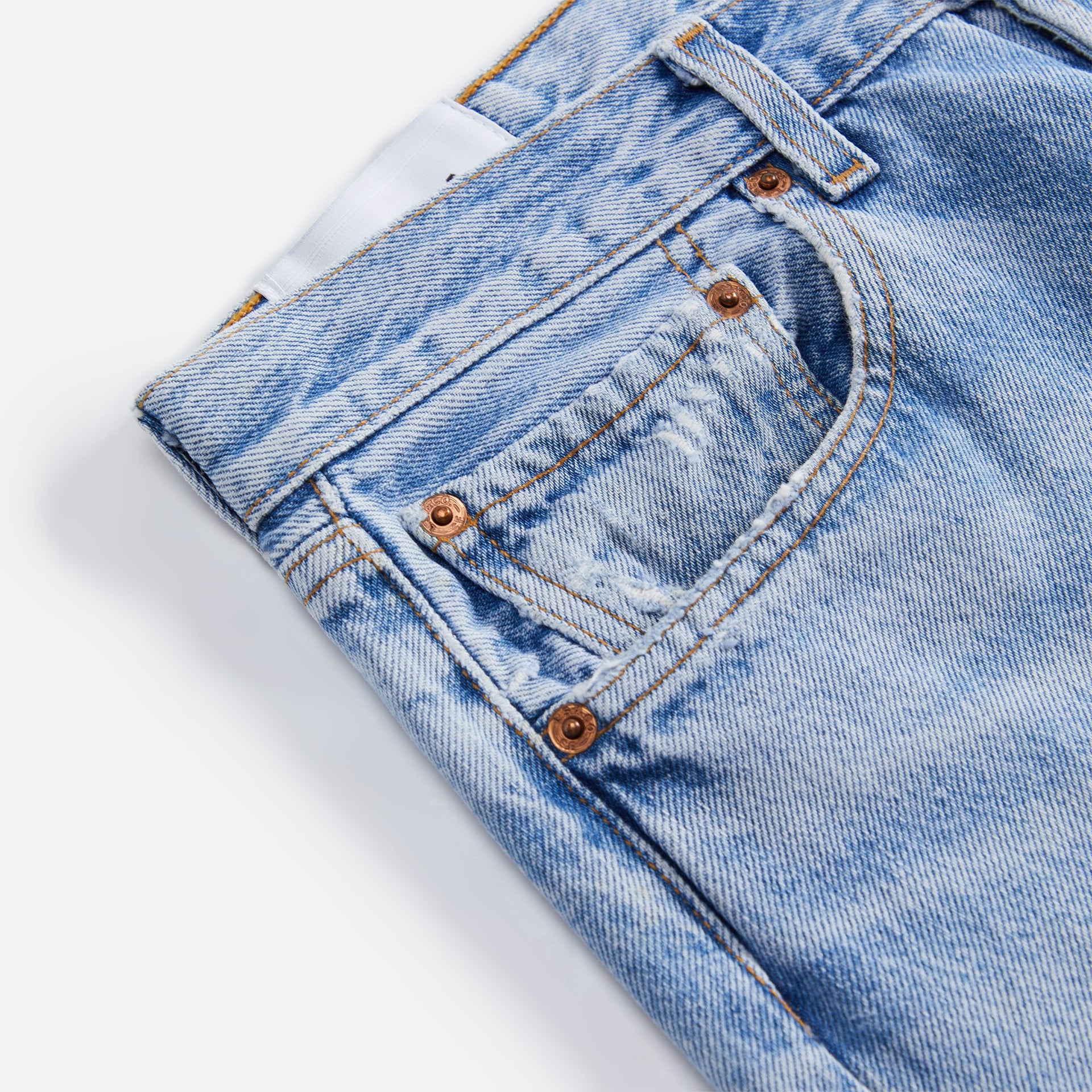 Noma Bandana Embroidery Pants - Indigo Blue / White