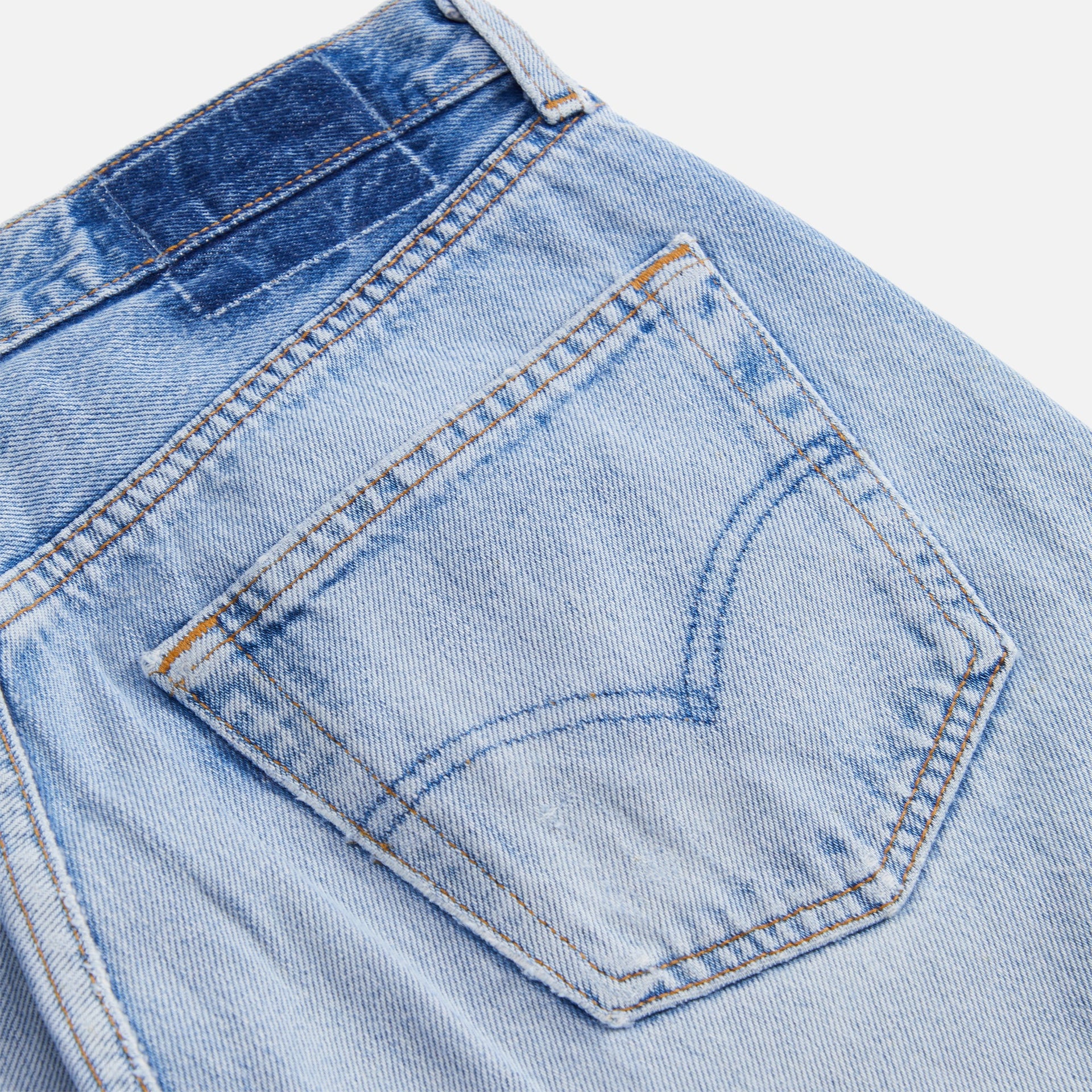 Noma Bandana Embroidery Pants - Indigo Blue / White